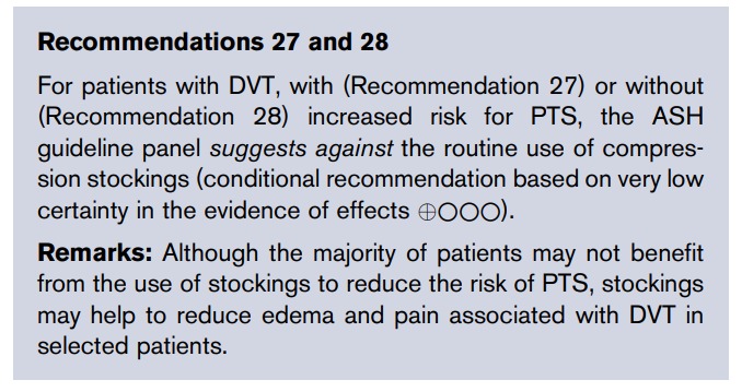 Should I order compression stockings for my patient with deep vein  thrombosis (DVT)? • The Blood Project