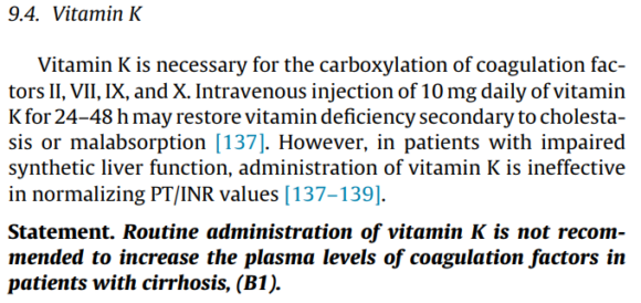 Should patients with chronic liver disease/cirrhosis and elevated INR ...